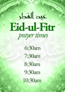 Eid ul Fitr Prayer Timings
